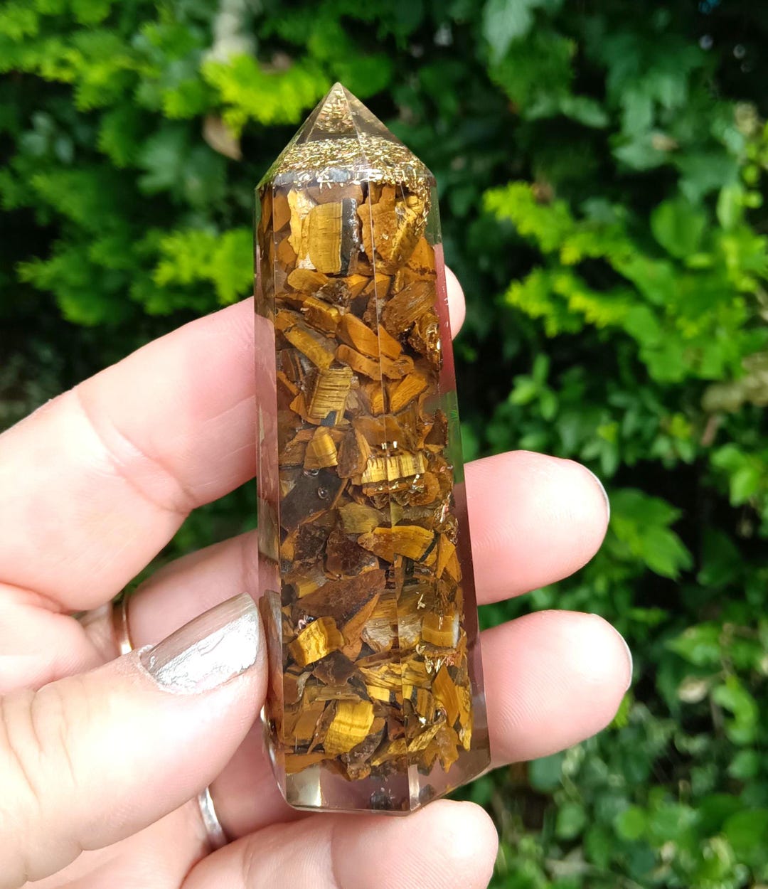 Tigers Eye Orgonite Tower 3" - Etsy