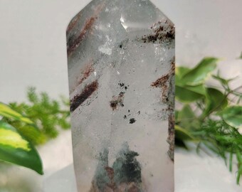 Garden Quartz Crystal Tower Statement Piece: XLarge 4.5"x2.5"