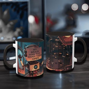 Too Many Tabs Open Mug - Developer Brain - Tech Humor