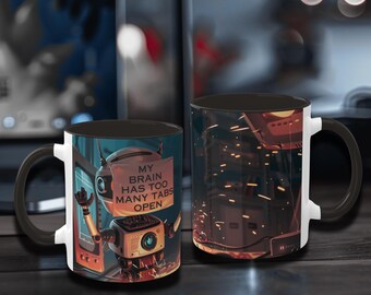 Too Many Tabs Open Mug - Developer Brain - Tech Humor
