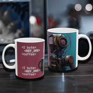 Byte Before Coffee Mug - Developer Humor - Tech Gift