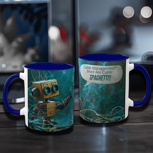 Cable Management Spaghetti Mug - IT Humor - Tech Professional Gift