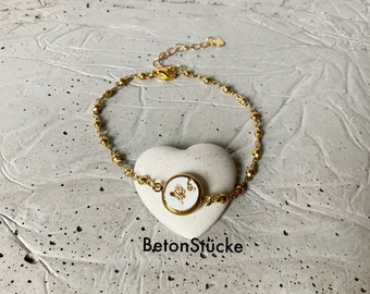 Betonschmuck, Edelstahl, Armreif, Armband, gold, Beton Schmuck