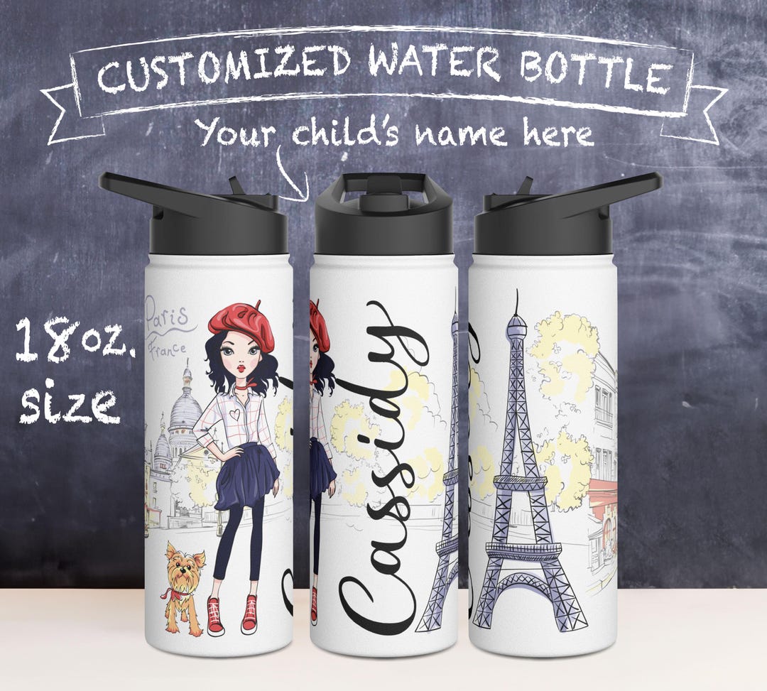 Fashion Tumbler, Girls Custom Name, Insulated Stainless Steel Water ...