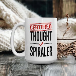 Over Thinking Mug, Funny Coworker Office Gift, Stressed Out
