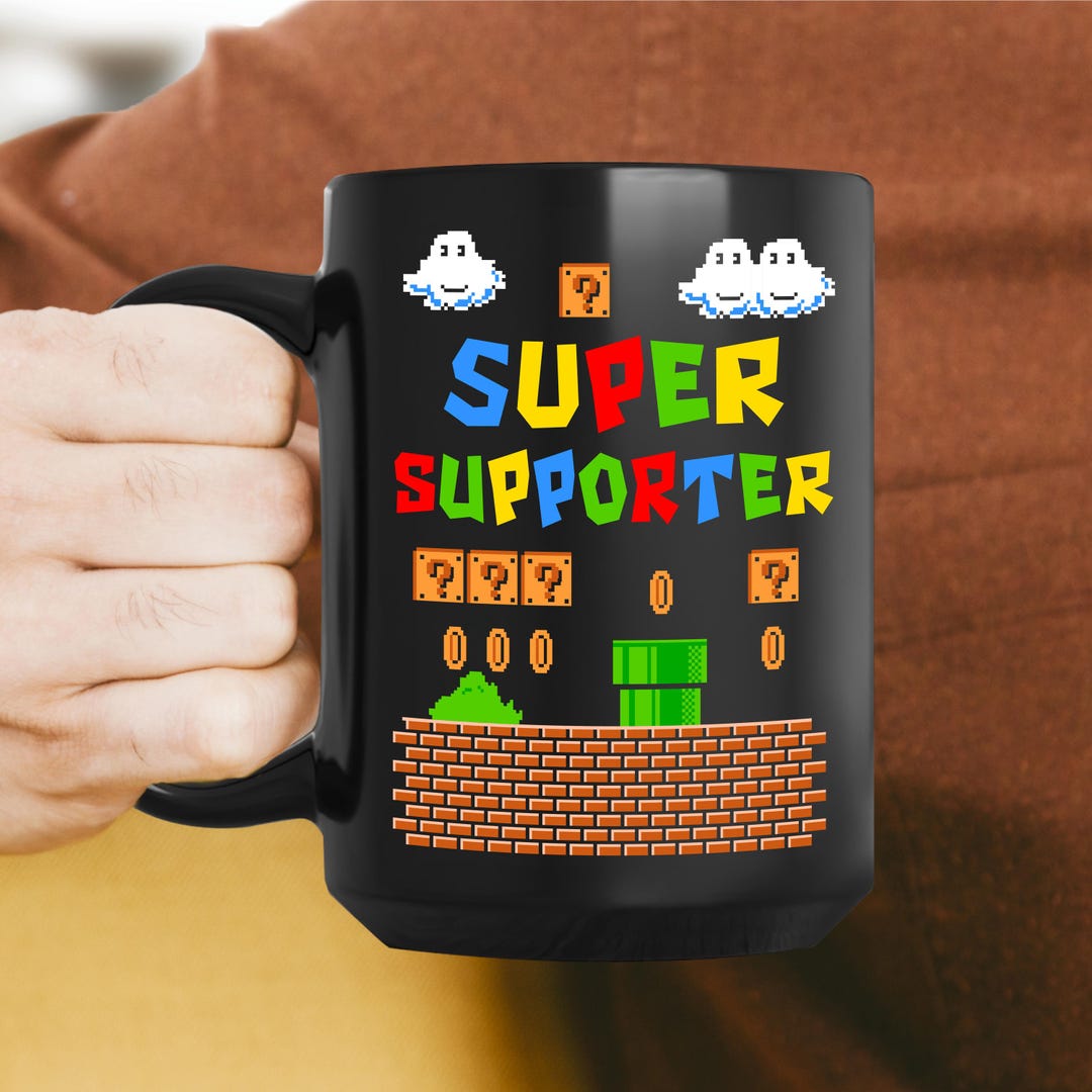 Super Supporter, Retro Video Game, Retro Gamer Mug, Gamer Gift Mug ...