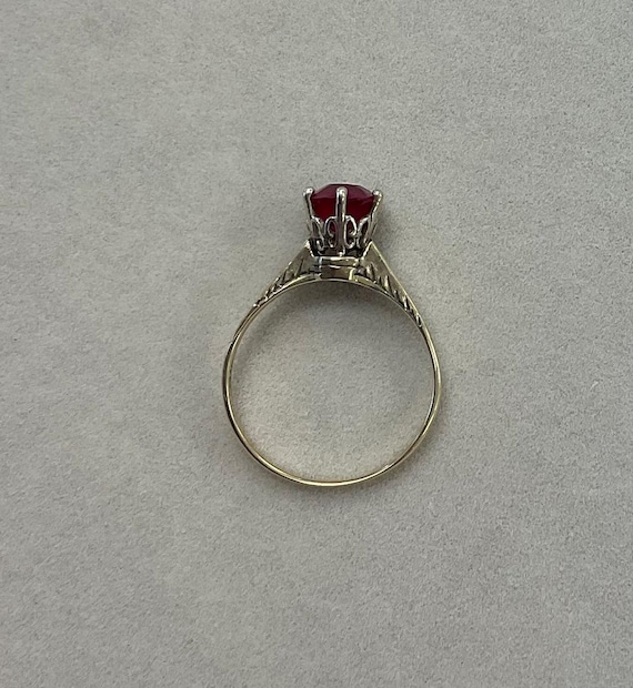 Antique crown ruby ring. - image 3