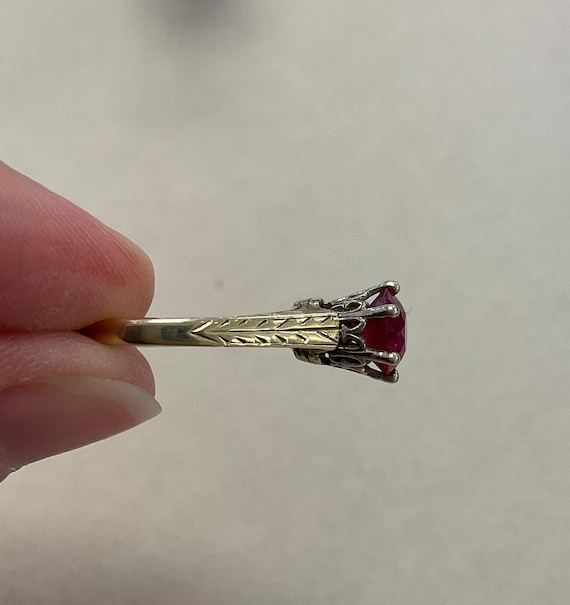Antique crown ruby ring. - image 4
