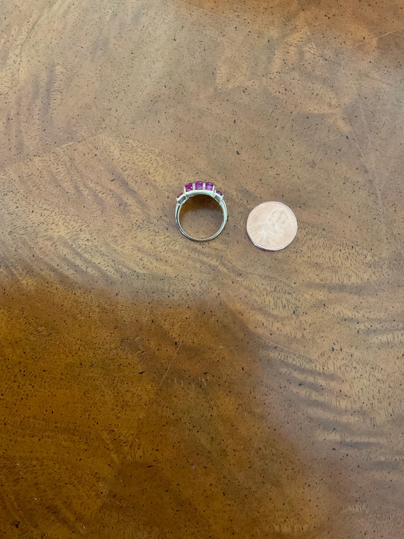 Unique Art deco ruby barrel shape ring - image 3