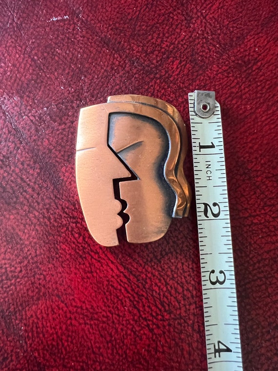 Rebajes copper “kiss” pin - image 1