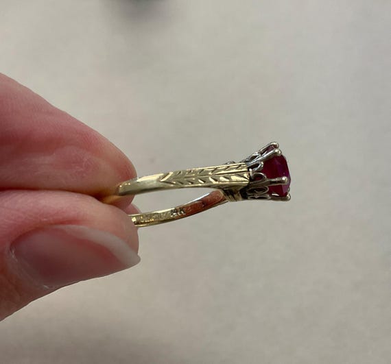 Antique crown ruby ring. - image 5
