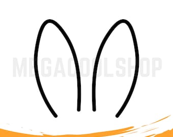 Bunny Ears SVG, PNG, DXF, Pdf and Ai Files | Rabbit Ears | Bunny Ears Silhouette | Svg Files for Cricut | Commercial Use | Digital Download
