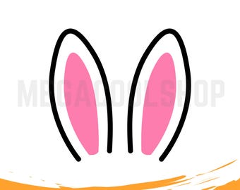 Easter Bunny Ears Svg, Png, Dxf, Pdf and Ai Files | Cute Bunny Ears SVG, Pink Rabbit Ears Clipart, Svg Files for Cricut  | Digital Download