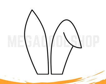 Bunny Ears SVG, PNG, DXF, Pdf and Ai Files | Rabbit Ears Svg | Bunny Ears Clipart | Svg Files for Cricut | Commercial Use | Digital Download