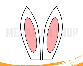 Bunny Ears Svg, Png, Dxf, Pdf and Ai Files | Rabbit Ears SVG, Silhouette, Pink Ears, Svg Files for Cricut, Commercial Use | Digital Download