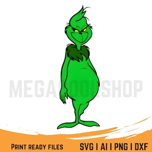 Grinch Svg Png Pdf Eps Dxf and AI Files | Vector Grinch | Instant Download