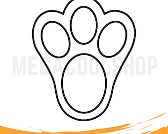 Paw Outline Svg, Png, Dxf, Pdf and AI Files | Cat Paw SVG | Animal Paw SVG | Svg Files for Cricut | Paw Clipart | Digital Download