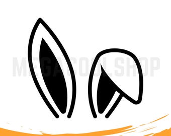 Easter Bunny Ears Svg, Png, Dxf, Pdf and AI Files | Rabbit Ears, Bunny Ears Silhouette, Svg Files for Cricut, Digital Download