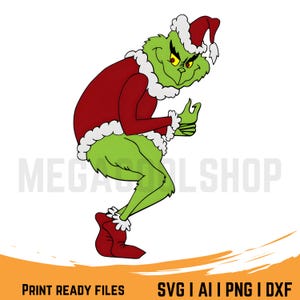 Grinch Svg Png Pdf Eps Dxf and AI Files | Vector Grinch | Instant Download