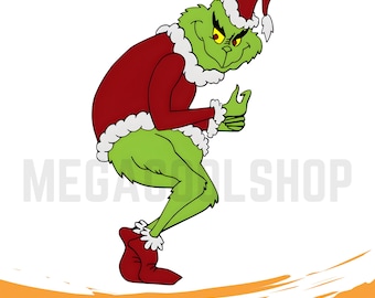 Archivos Grinch Svg Png Pdf Eps Dxf y AI / Vector Grinch / Descarga instantánea