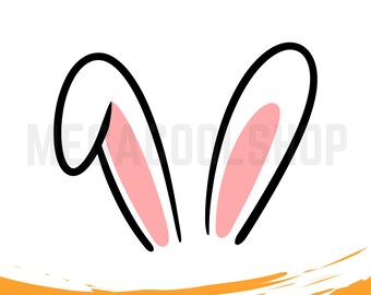 Easter Bunny Ears Svg, Png, Dxf, Pdf and Ai Files | Cute Rabbit Ears SVG, Bunny Ears Clipart, Svg Files for Cricut,  | Digital Download