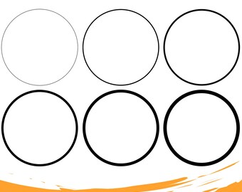 Circle Frames Svg | Frame bundle of circles with different stroke widths Png Pdf Dxf AI and Svg | Files Cricut, Silhouette, Digital Download