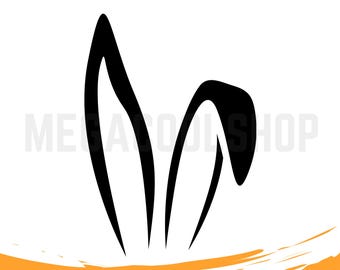 Bunny Ears Svg, Png, Dxf, Pdf and AI Files | Bunny Ears Silhouette, Rabbit Ears, Svg Files for Cricut, Commercial Use Svg, Digital Download