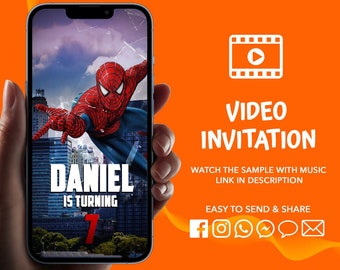 Video Invitation Spider Man Birthday Video, Animated Invitations, Spider Man Party, Kids Birthday Invite