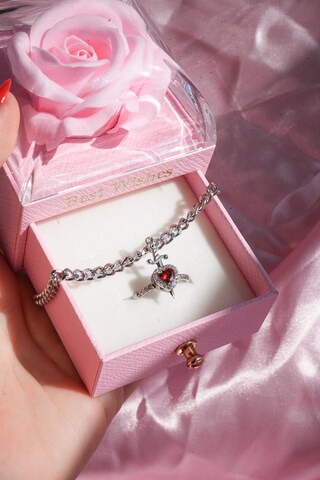 Bracciale A Catena Con Anello A Cuore E Barra Per Donna: Gioiello A Mano Elegante E Fashion, Regalo Ideale