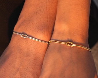 Couple Bracelets, Dainty Love Knot Jewelry, Couples Bracelets Set, Couples Armband, unisex Couples Bracelet, Matching Bracelets