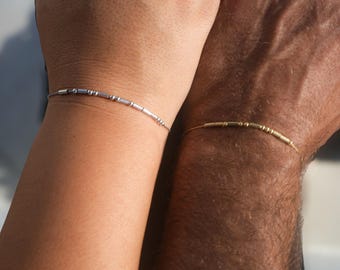 Morse Codes Name Couple Bracelets, Friendship Unisex Joy Couples Bracelets set, Couples Armband, Couples jewelry, Custom Matching Bracelets