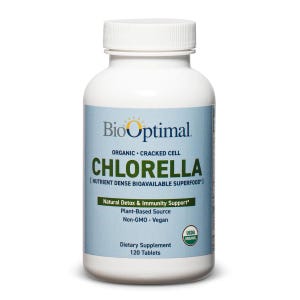 BioOptimal Chlorella Tablets - Organic | Kosher | High Potency, Pure Chlorella Supplement, Broken Cell Wall | High in Protein