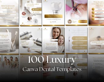 Luxury Canva Dental Templates - 100+ Designs for Dentists, Orthodontists, and Dental Care Professionals