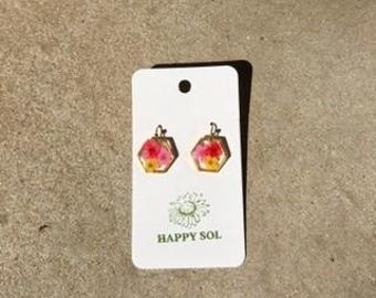 Pendientes de resina, verano tropical