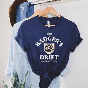 Visit Badger&#39;s Drift Tshirt, Midsomer Murders Shirt, Midsummer Murders Shirt, Gift for Mystery Lovers, Premium Unisex Crewneck T-shirt