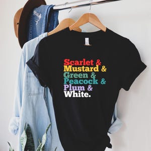 Clue Character Names Tshirt, Soft Cotton Unisex Crewneck T-Shirt
