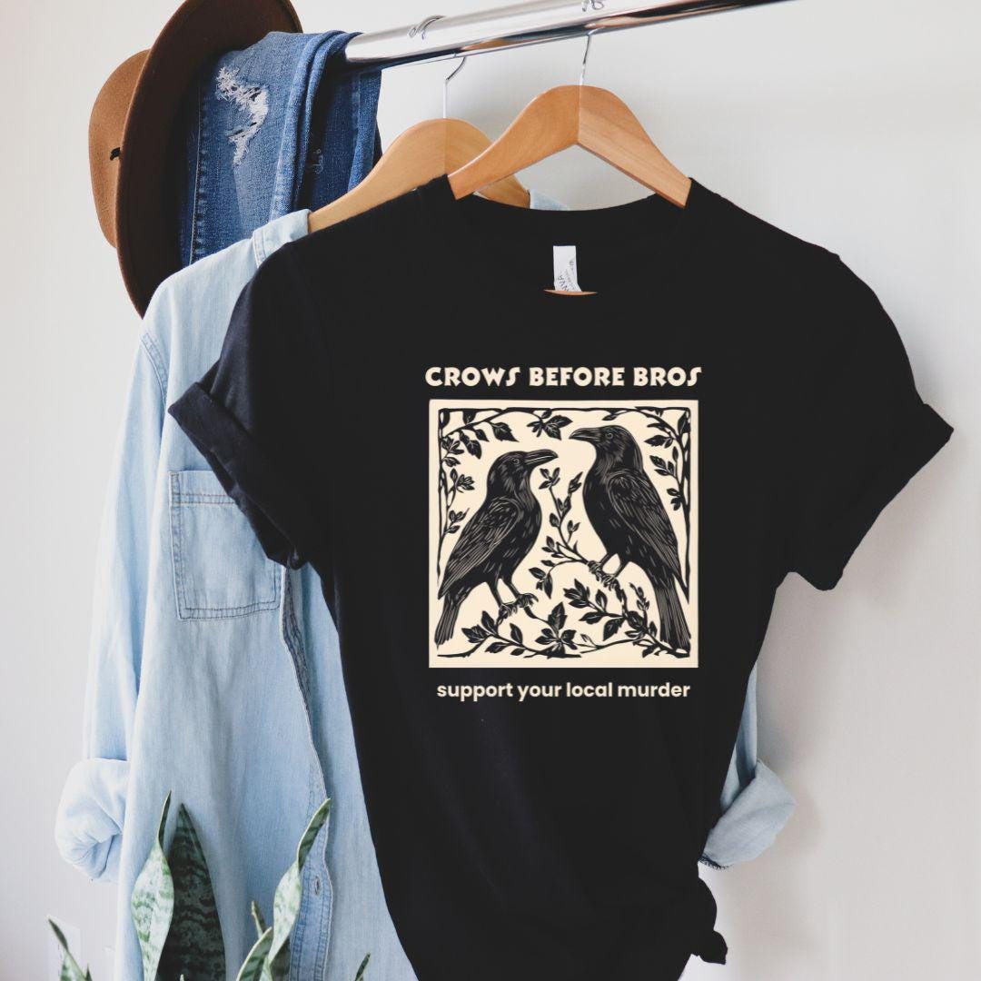 Tシャツ・カットソー NOT4NERD Flock Of Crows TShirts Charcoal J1TS011BCH Crow Shirt