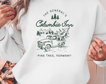 Columbia Inn Vermont Christmas Sweatshirt: Soft Unisex Crewneck