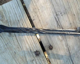Hand Forged BBQ/Camping tongs.