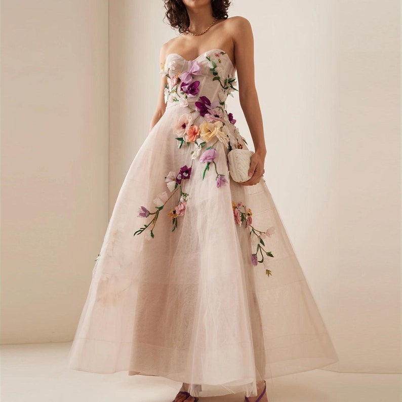 White Elegant 3D Flowers Hollow Out Beach Dresses Set Sexy See Though Crop Tops Long Skirts Women Sets Summer Female Outfits