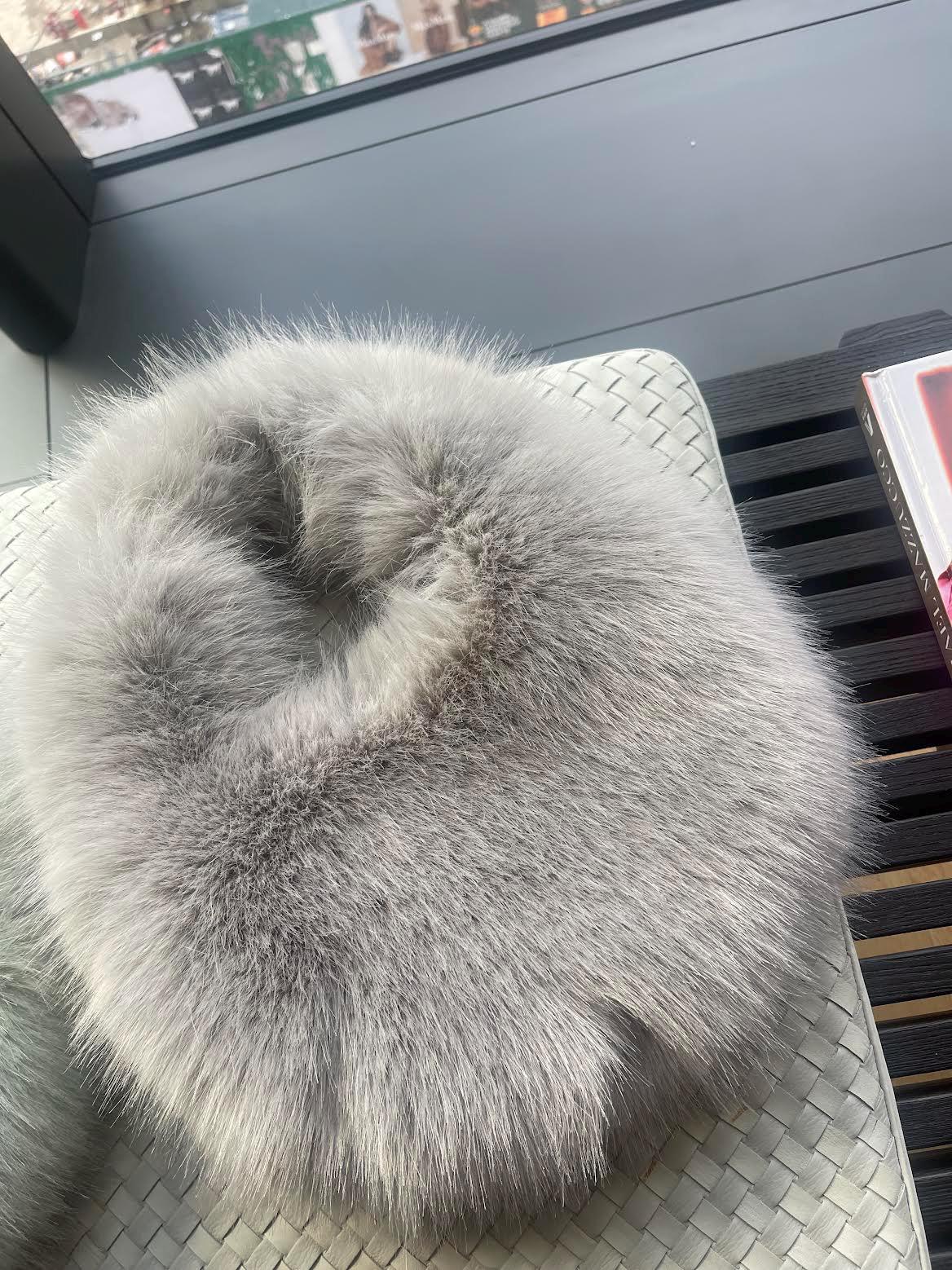 Faux Fur Bag Cloud Grey Etsy Canada