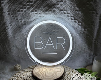 Home Bar LED Neon Sign, USB Cocktail Beer Light, Man Cave Decor