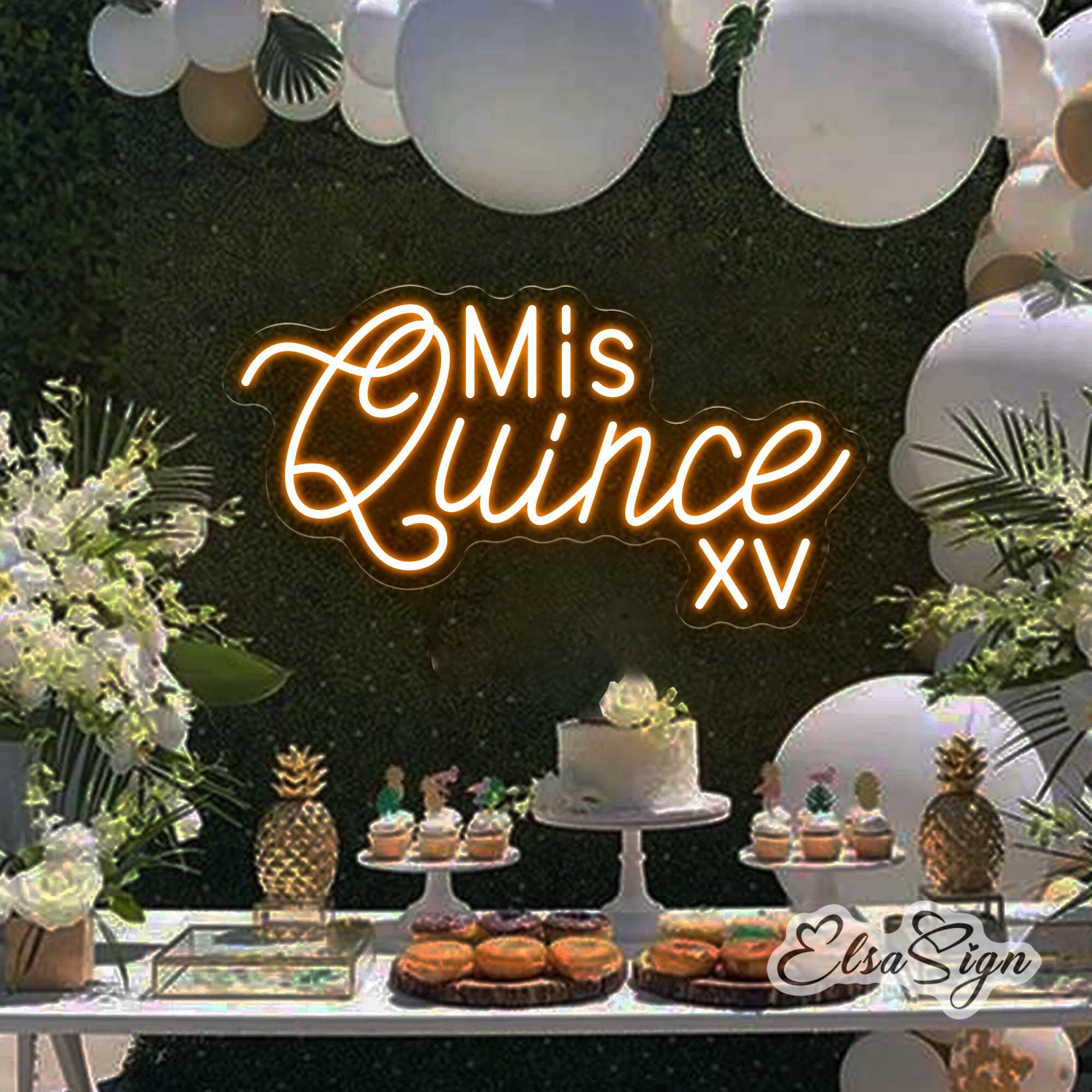 Mis Sign Custom 'mis Quince XV' LED Neon Sign, Quinceanera Party Decor - Etsy