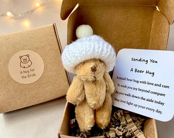 Bride gift bride to be gift set pocket bear hug bride keepsake