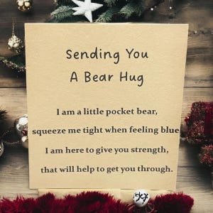 a bear hug card with bear hug quote