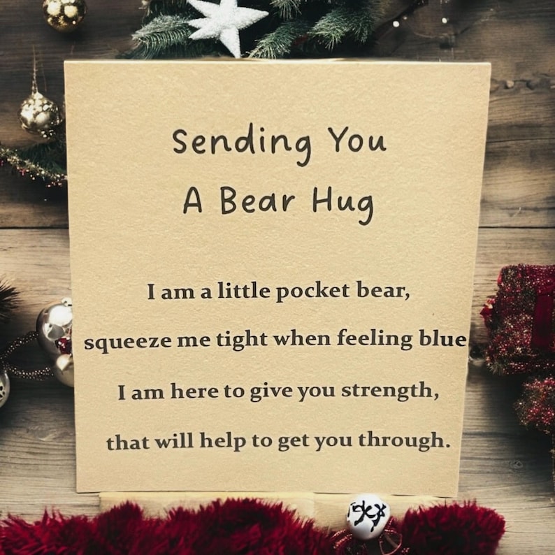 a bear hug card with bear hug quote