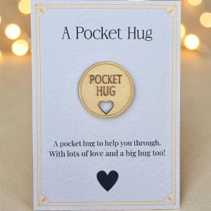 pocket bear hug welbeing gift mental health gift wooden hug token