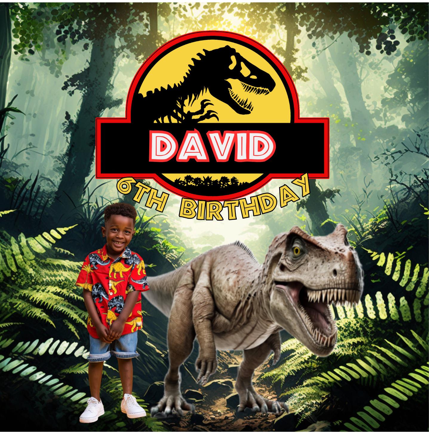 Dinosaur Party Favor Template Bundle - Water bottle, candy bar, krispie treats, chip bags, party box, party bag