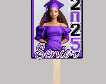 Editable Senior Graduation Fan Template 6 Different Color Combos