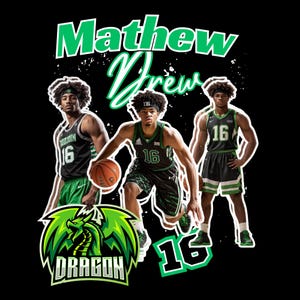 Basketball Theme T-Shirt Editable Design Template Green and Black - Canva